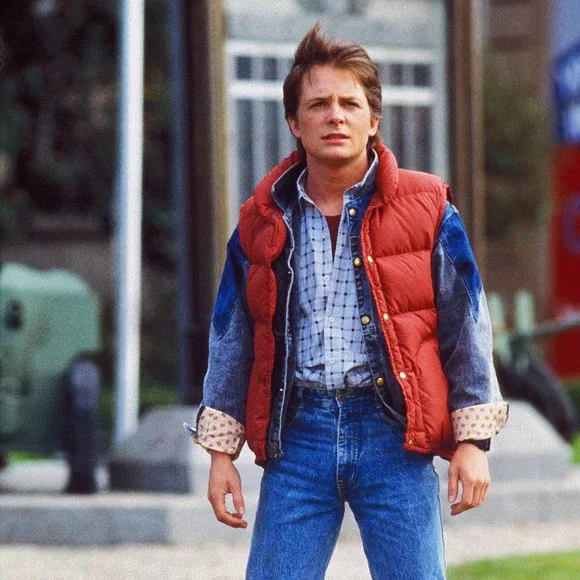 Vintage Puffer Jacket Vest Cool Sporty Ski Stranger Things Sex Education 70s 80s - Picture 13 of 14